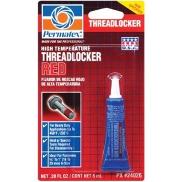 Permatex Automotive Surface Insensitive Red Threadlocker - 6 mL, Permatex, Mfr#: 24026